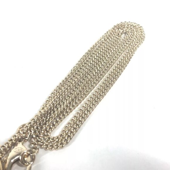 CHANEL B20P CC CC Mark Accessories Dog Tag Rhinestone Chain Long Necklace - Picture 6 of 8